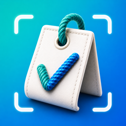 Threadcheck logo — a hangtag with a stitched checkmark